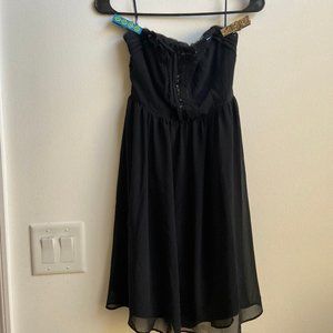 Lauren Conrad Black Cocktail Strapless Dress NEW